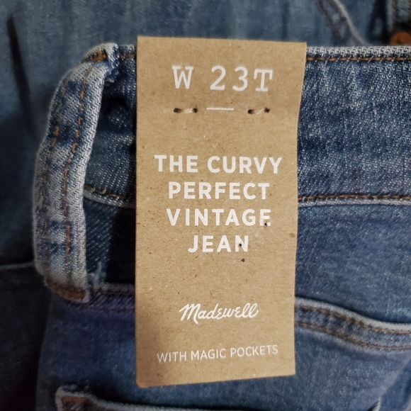 Madewell Tall Curvy Perfect Vintage Jean in Finney Wash Size 23T NWT NEW - Picture 5 of 6